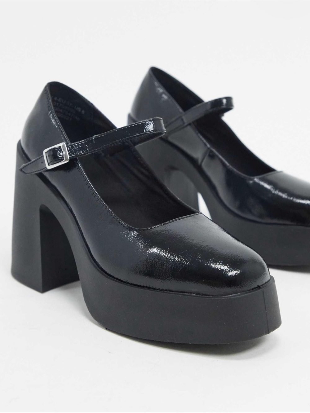 ASOS Design Mary Jane Platform Heels in Black
